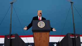 U.S. President Donald Trump attends a campaign event in Fayetteville
