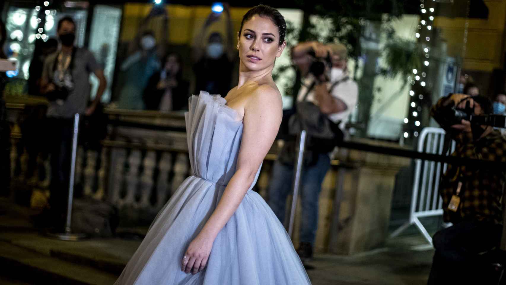 Blanca Suárez lució un vestido de Valenzuela Atelier.