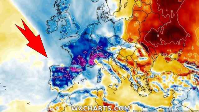 Anomalías de temperaturas frías para el viernes 25 de septiembre. Severe-weather.eu.