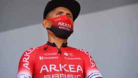 Nairo Quintana antes de una etapa del Tour de Francia