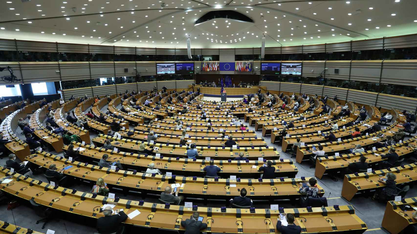 Vista general del Parlamento europeo durante una sesión plenaria en una imagen de hace unos días.