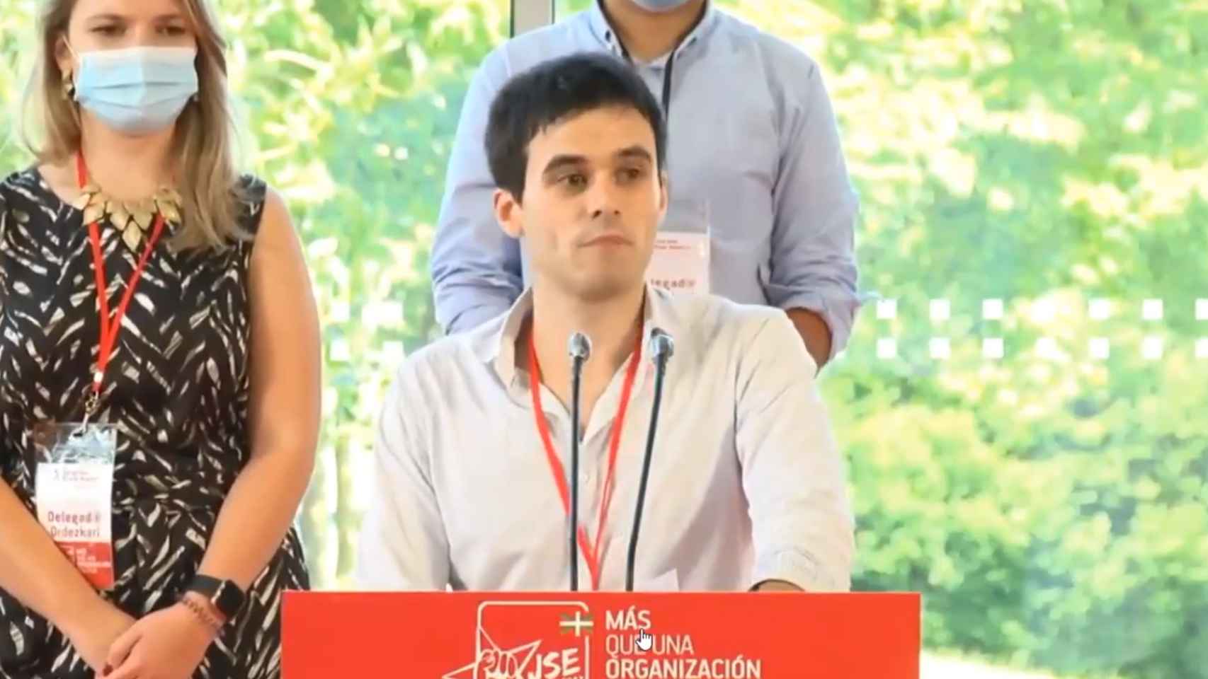 Víctor Trimiño, secretario general de las Juventudes Socialistas del País Vasco.