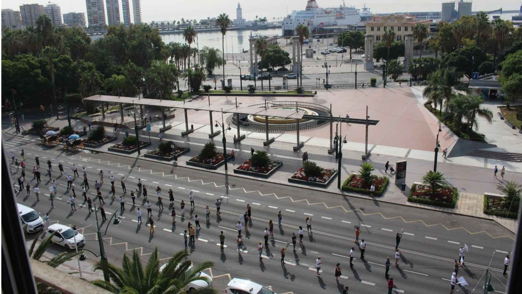 Manifestación de hosteleros en Málaga