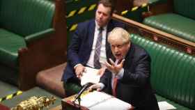Boris Johnson en el Parlamento británico.