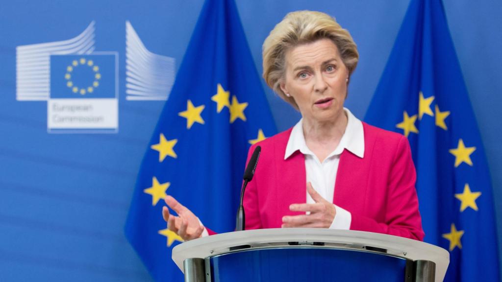La presidenta Ursula von der Leyen, durante la presentación del Pacto de Inmigración