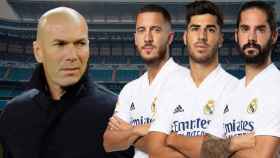 Zidane, Hazard, Asensio e Isco