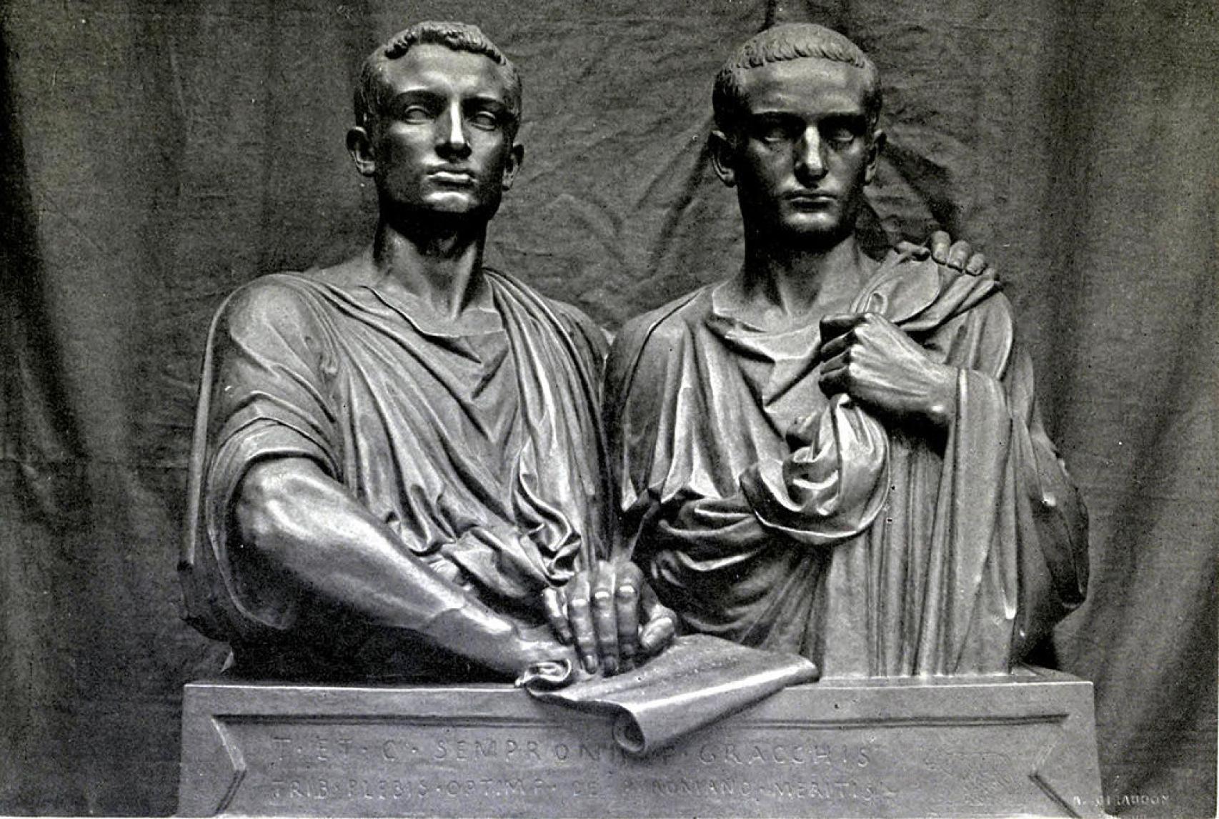 Los hermanos Graco, en una escultura expuesta en el Museo de Orsay.