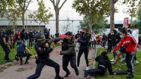Disturbios en Vallecas este jueves.