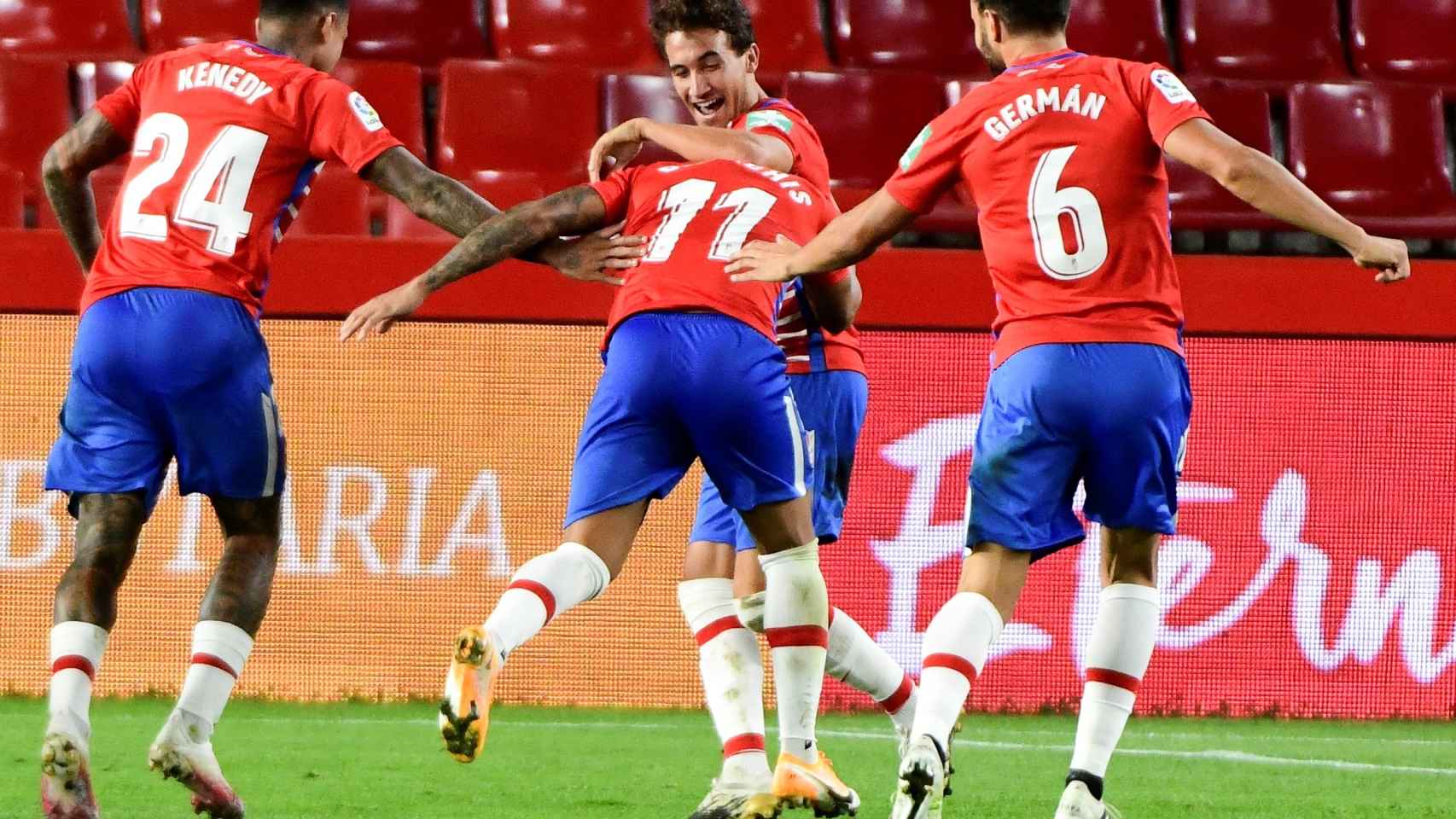 El Granada celebra su gol en la fase previa de la Europa League