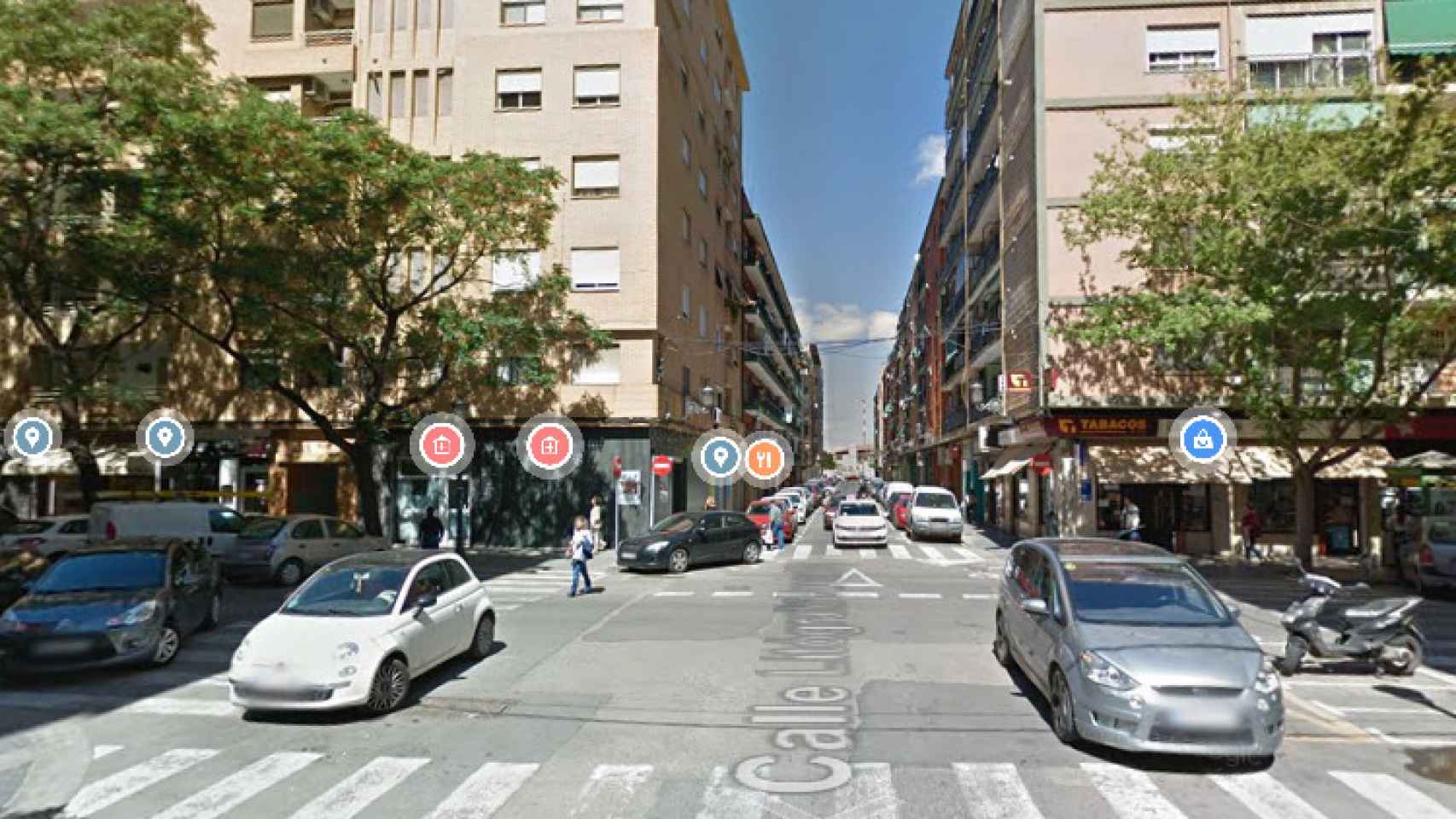 La calle Valencia donde se produjo el asesinato.