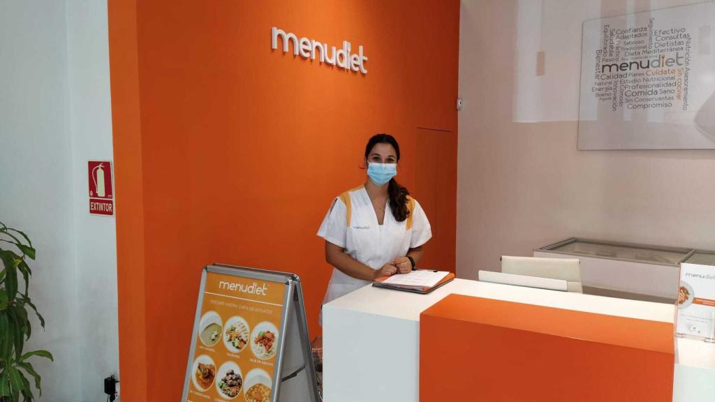 Cristina, la nutricionista que me atendió en la sede física de Menudiet en Madrid.