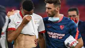 En-Nesyri llora desconsolado tras la final de la Supercopa de Europa