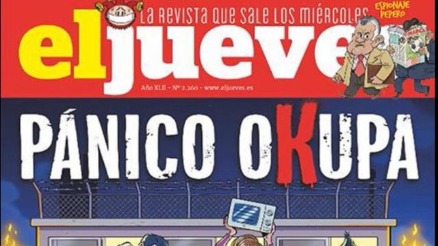 El pánico okupa en la portada de 'El Jueves', editada por RBA.