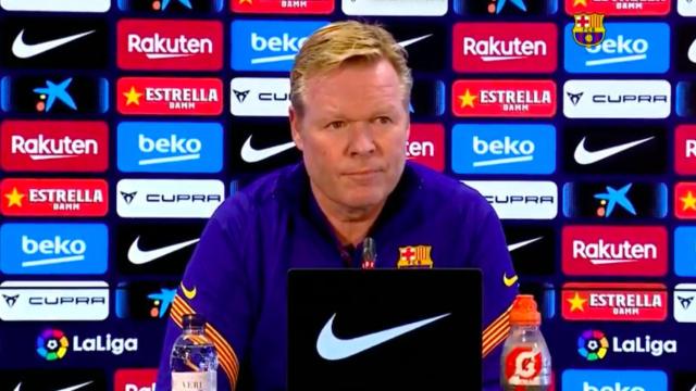 Ronald Koeman en rueda de prensa