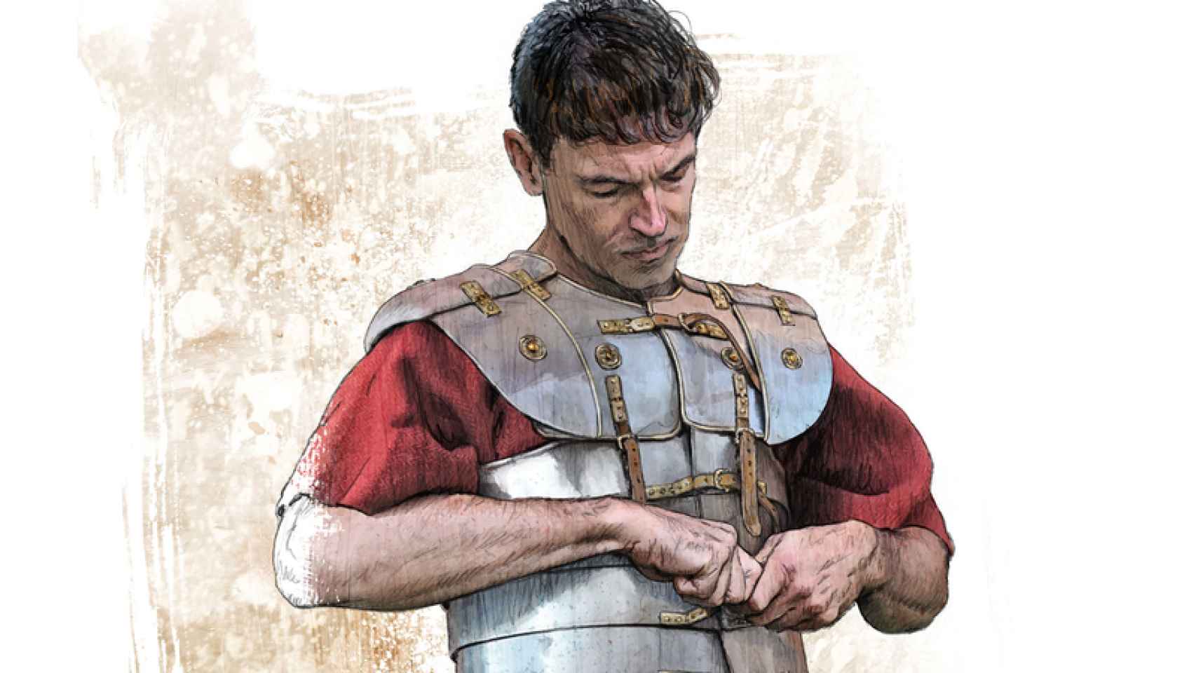 Reconstrucción de la armadura de un legionario romano.