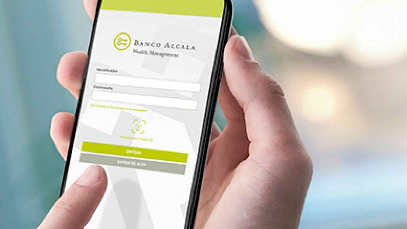 Aplicación móvil de Banco Alcalá.