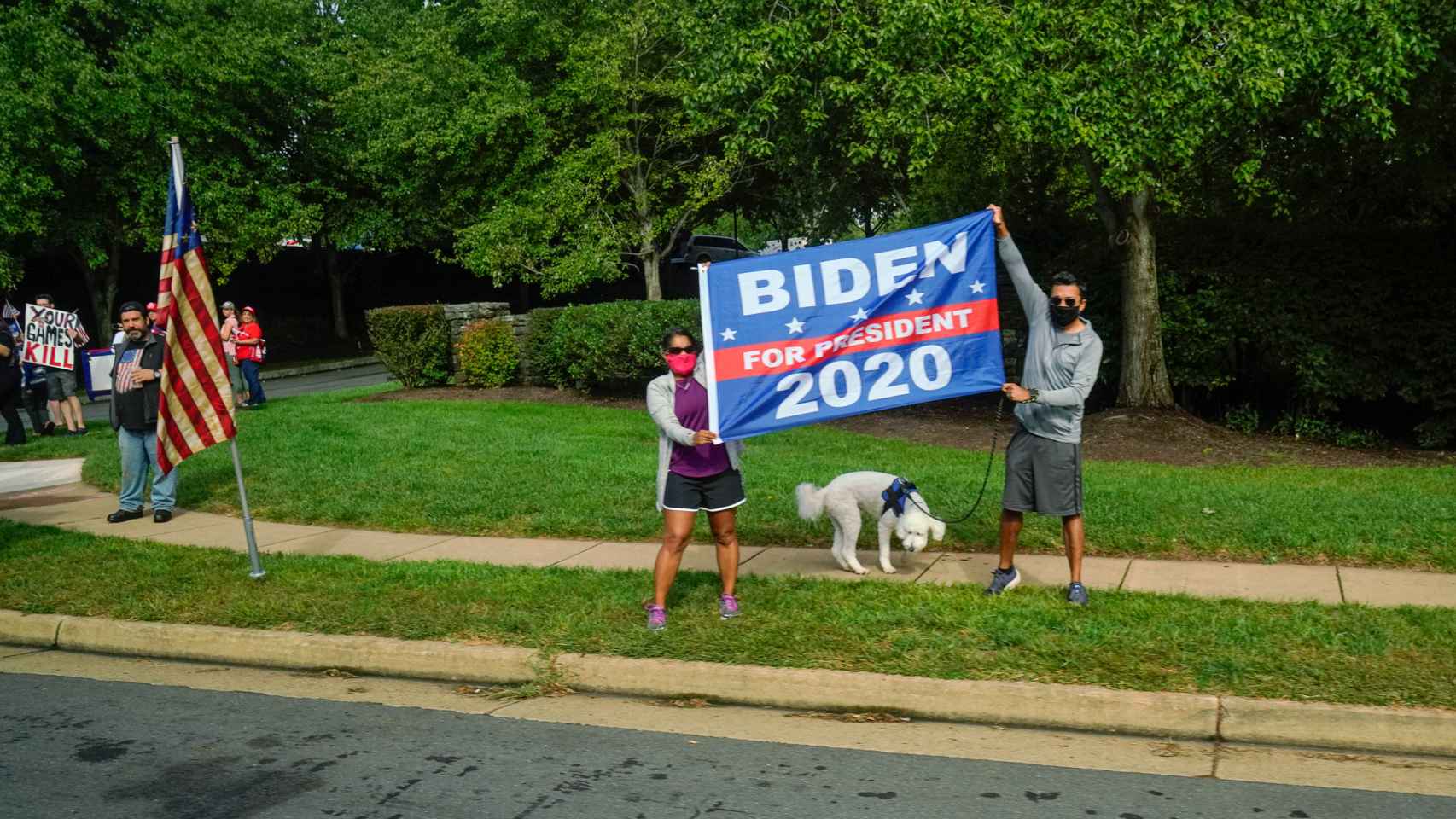 Pancarta pidiendo el voto a Joe Biden