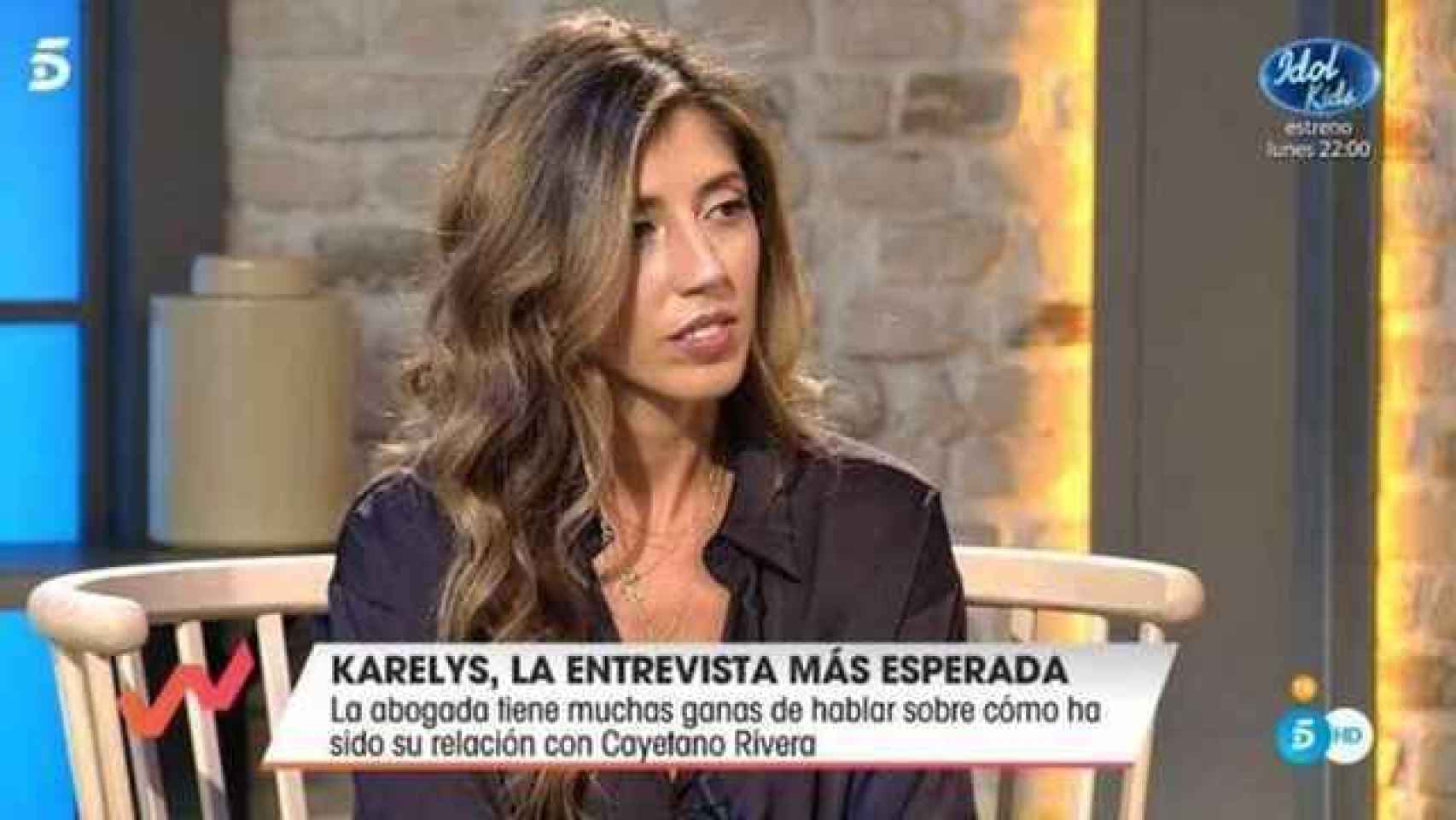 Karelys Rodríguez en su primera entrevista en televisión.