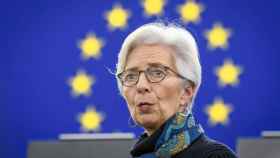 La presidenta del BCE, Christine Lagarde, en una comparecencia ante el Parlamento Europeo.