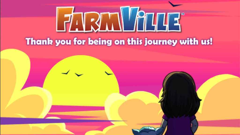 Mensaje de despedida de Farmville