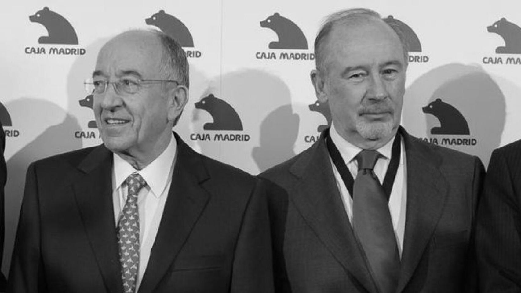 El expresidente de Bankia, Rodrigo Rato, y el exgobernador del Banco de España, Miguel Ángel Fernández Ordóñez.