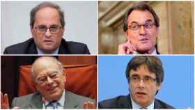 Quim Torra, Artur Mas, Jordi Pujol y Carles Puigdemont.