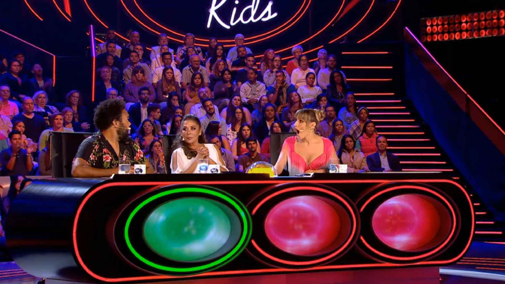 Carlos Jean, Isabel Pantoja y Edurne, en 'Idol Kids' (Telecinco).