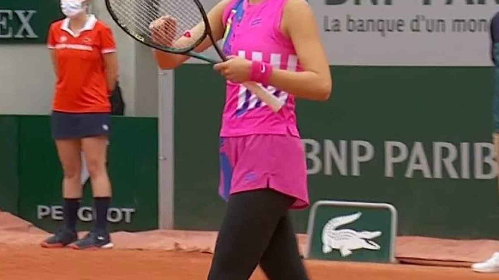 Katarina Zavatska solicita cambiar su raqueta