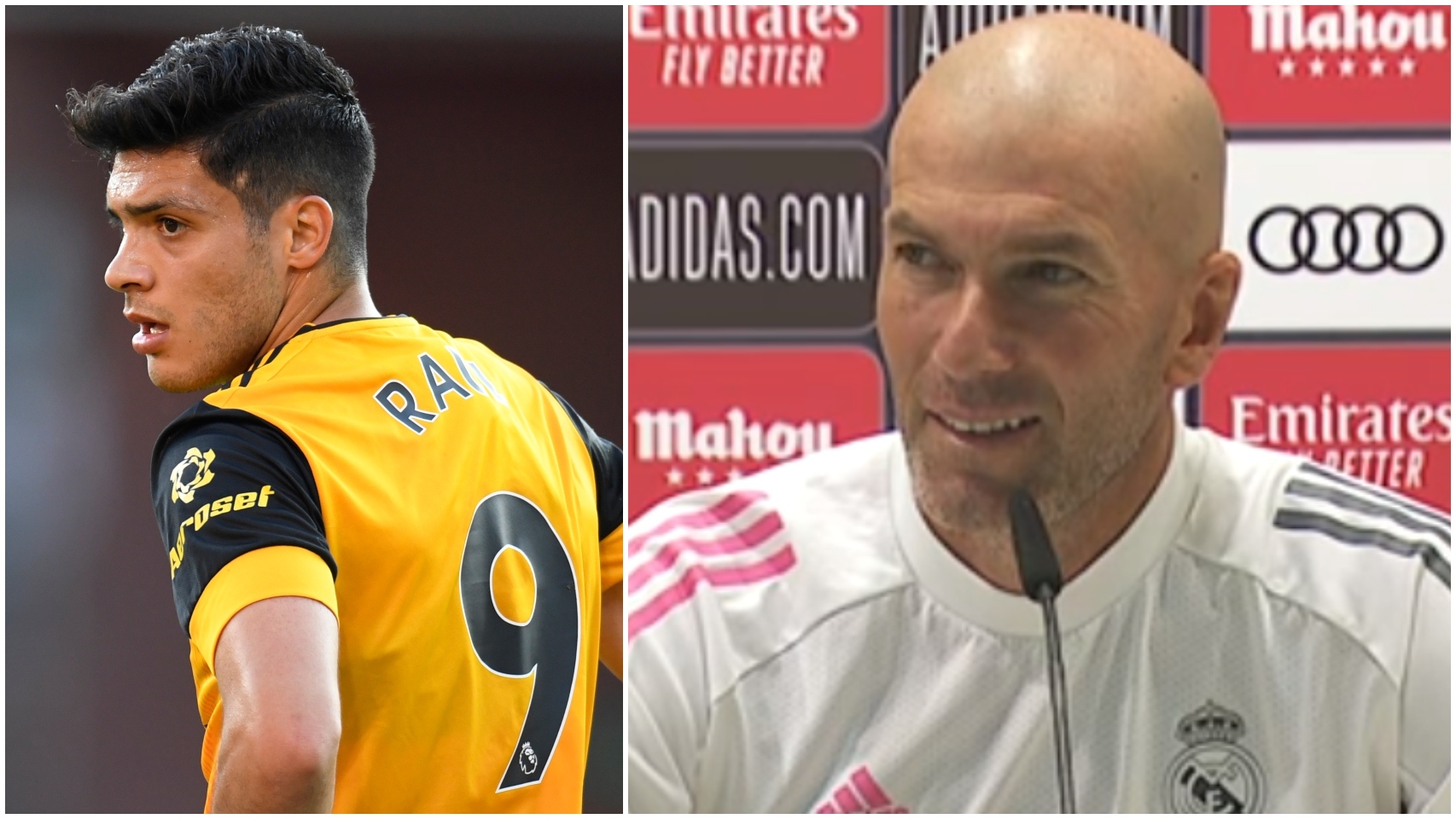 Zidane, sorprendido cuando le preguntan por el interés en Raúl Jiménez