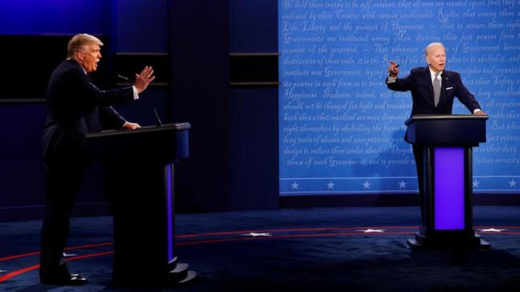 Primer debate electoral entre Donald Trump y Joe Biden.
