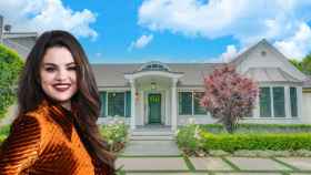 Selena Gomez, junto a la casa que acaba de vender en Los Ángeles, en un fotomontaje de JALEOS.