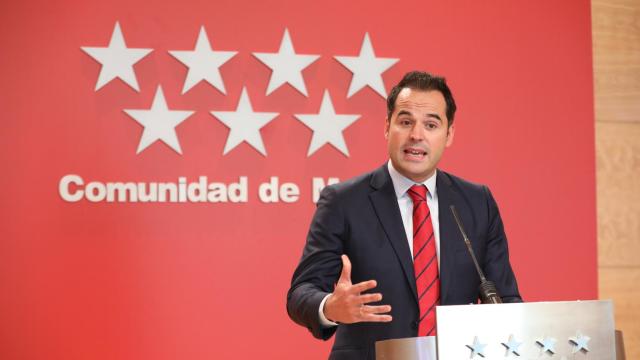 Ignacio Aguado en una rueda de prensa.