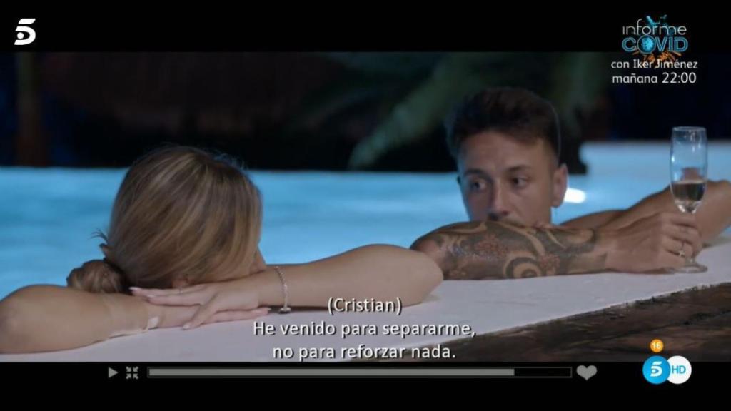 La frase de Cristian con la que humilla y veja a Melodie.