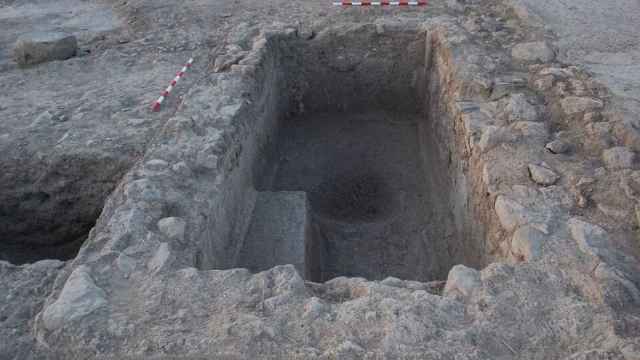 Una de las construcciones romanas halladas en Baños del Peral, Valdepeñas.