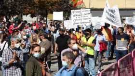 Protesta de los vendedores ambulantes de Castilla-La Mancha este jueves en Toledo. Fotos: Óscar Huertas