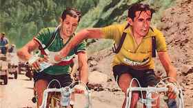 Gino Bartali y Fausto Coppi comparten agua en el Tour del 52. Su rivalidad dividió Italia.