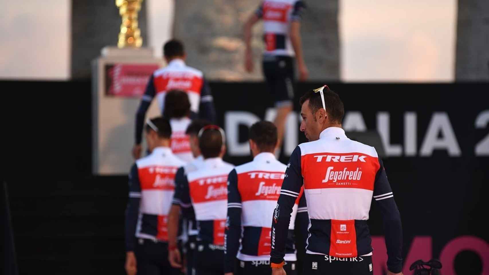 El equipo Trek en la presentación del Giro de Italia