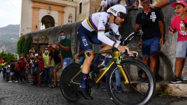 Filippo Ganna en la crono del Giro de Italia