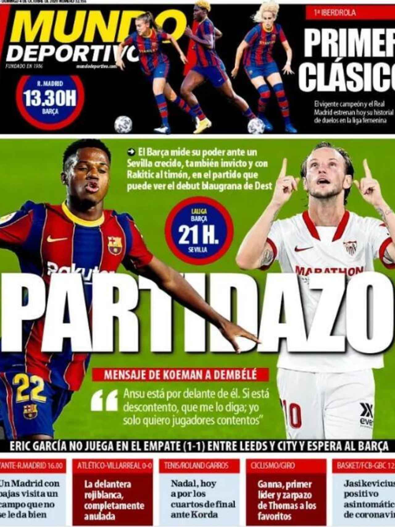 La portada del diario Mundo Deportivo (04/10/2020)