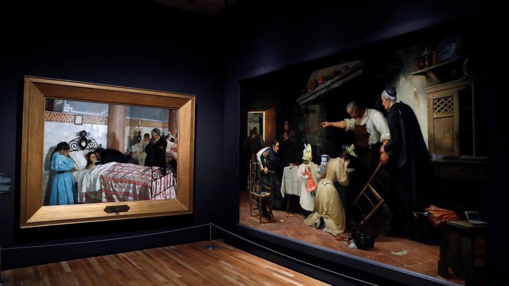 Dos obras que componen la exposición 'Invitadas'.