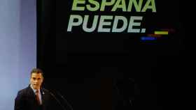 El presidente del Gobierno, Pedro Sánchez, en un acto para presentar 'España Puede'.