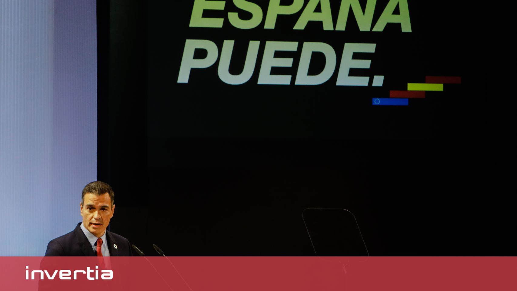 El presidente del Gobierno, Pedro Sánchez, en un acto para presentar 'España Puede'.