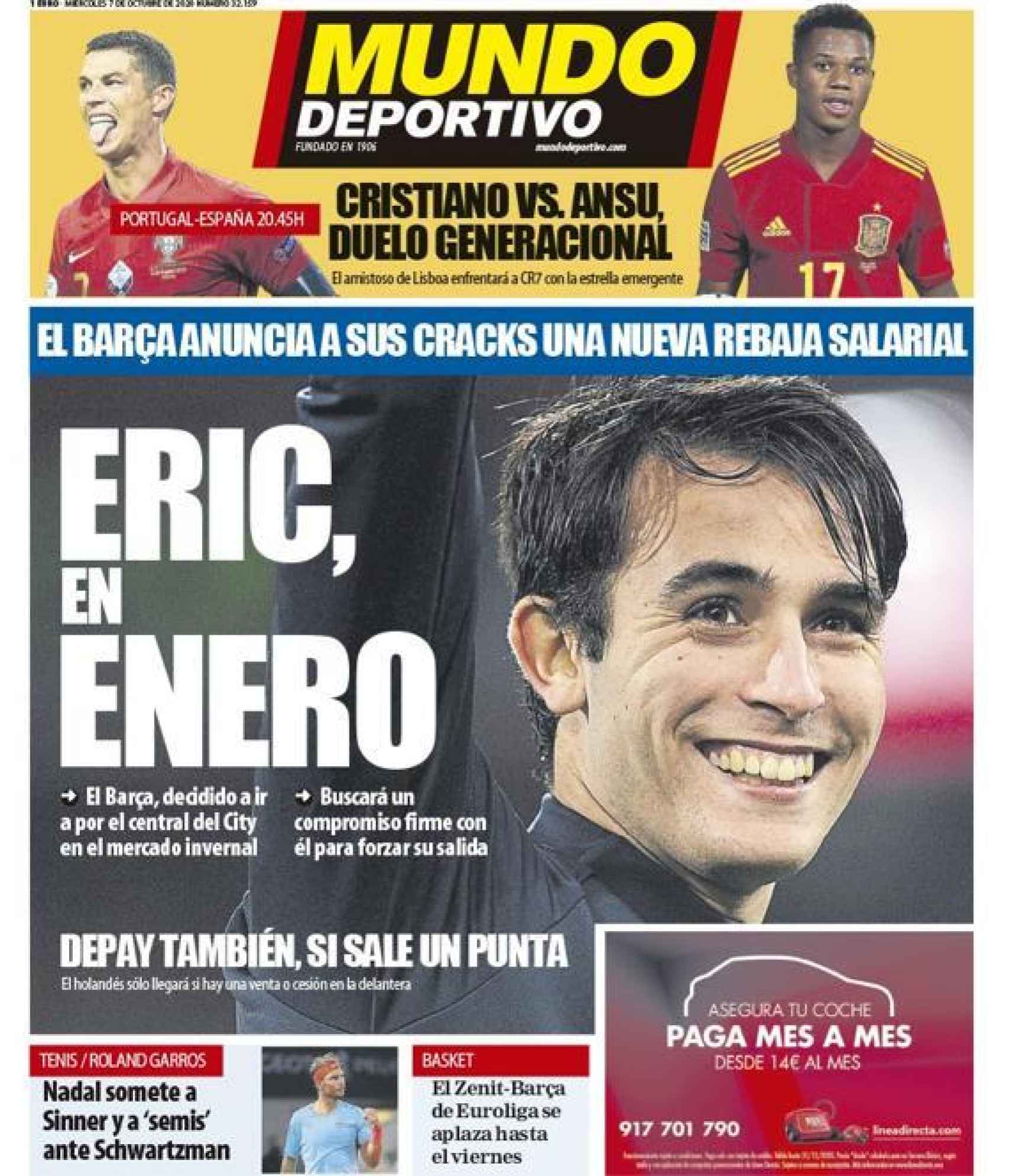 La portada del diario Mundo Deportivo (07/10/2020)