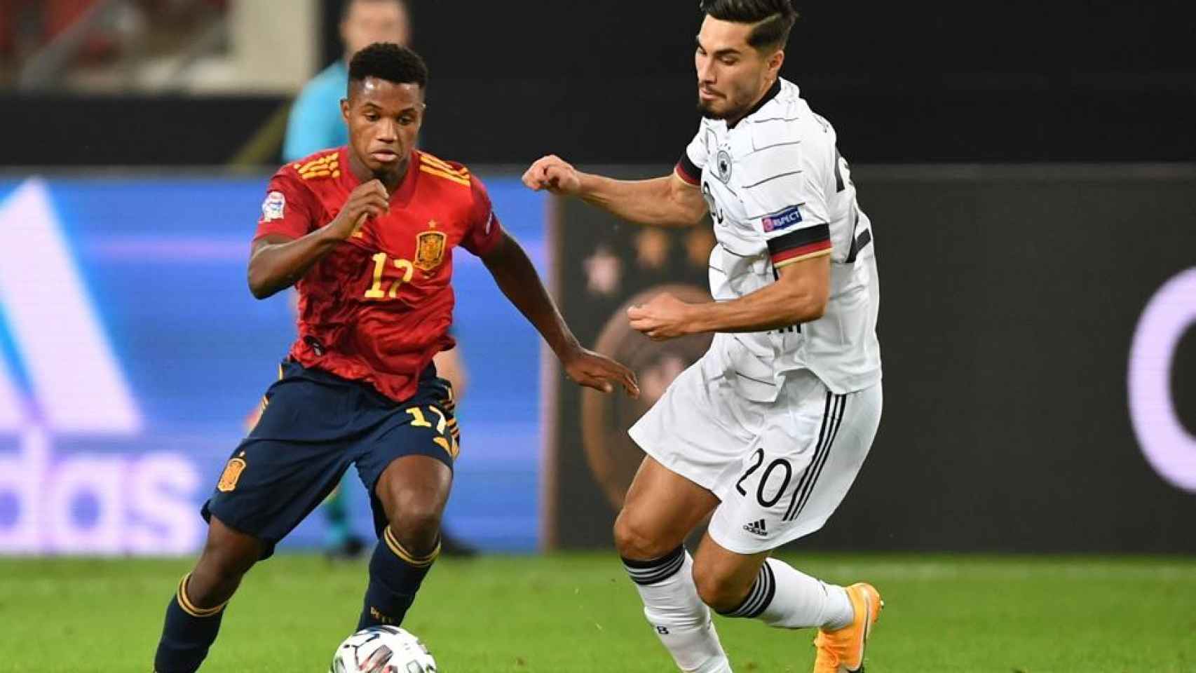 Ansu Fati en el partido de España contra Alemania
