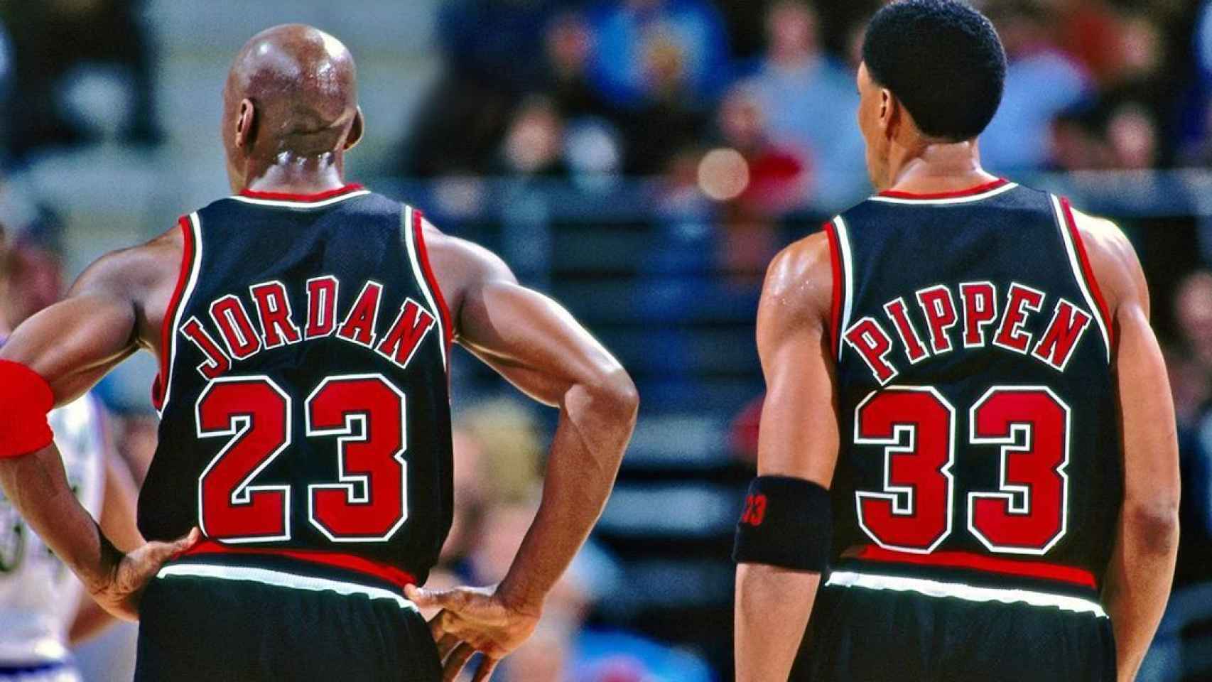 Scottie Pippen junto a Michael Jordan