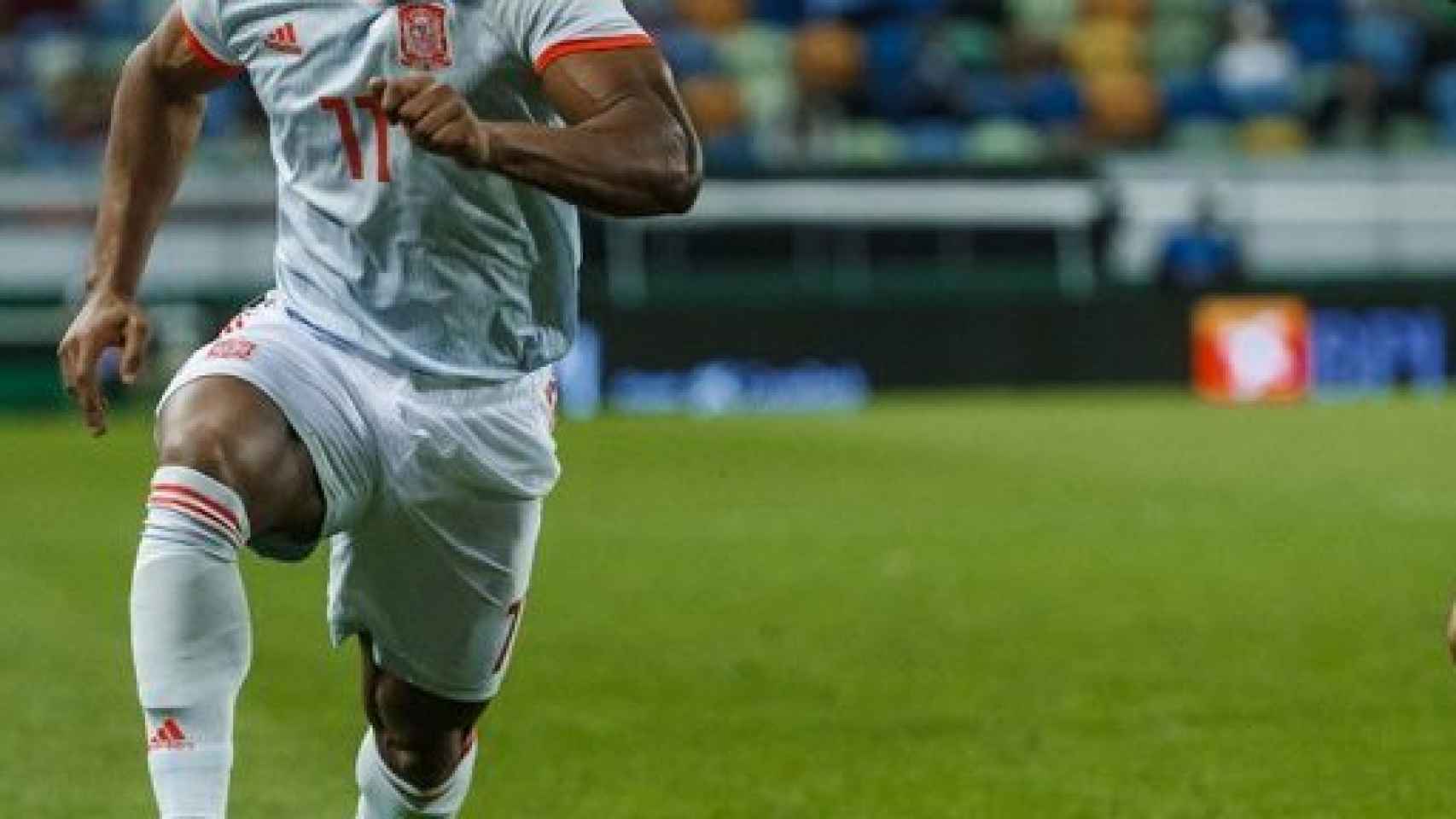 Adama Traoré, en el amistoso entre Portugal y España