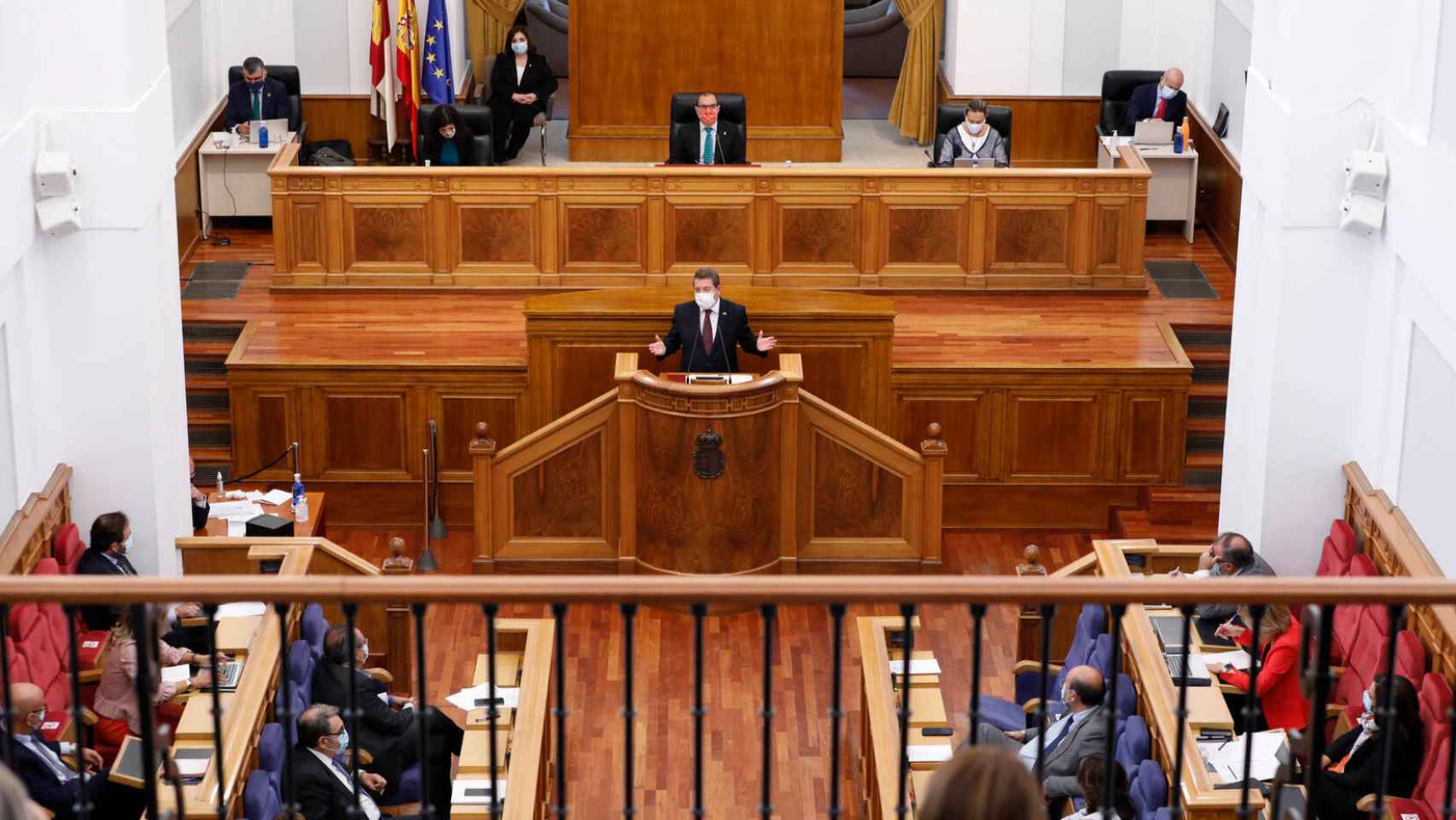 García-Page durante su intervención en el Debate sobre el Estado de Castilla-La Mancha