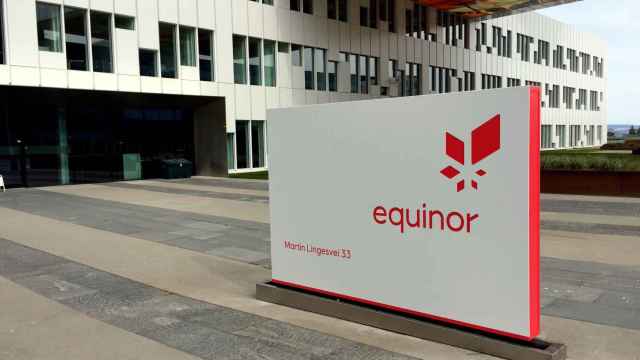 FILE PHOTO: A logo of Equinor is seen at the company's headquarters in Fornebu