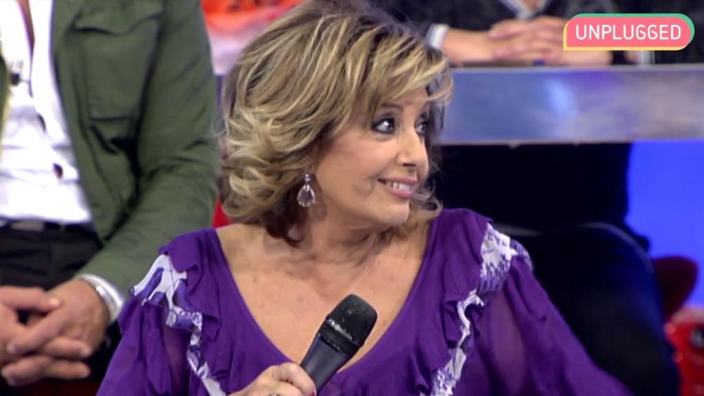 Teresa Campos en el plató de 'Sálvame' en 2012.