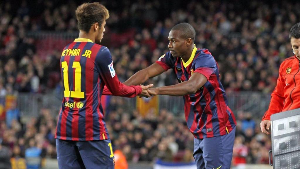 Adama Traoré debutando con el Barcelona